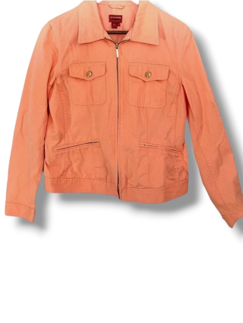 Chaps Denim Women’s Orange Peach Jean Jacket